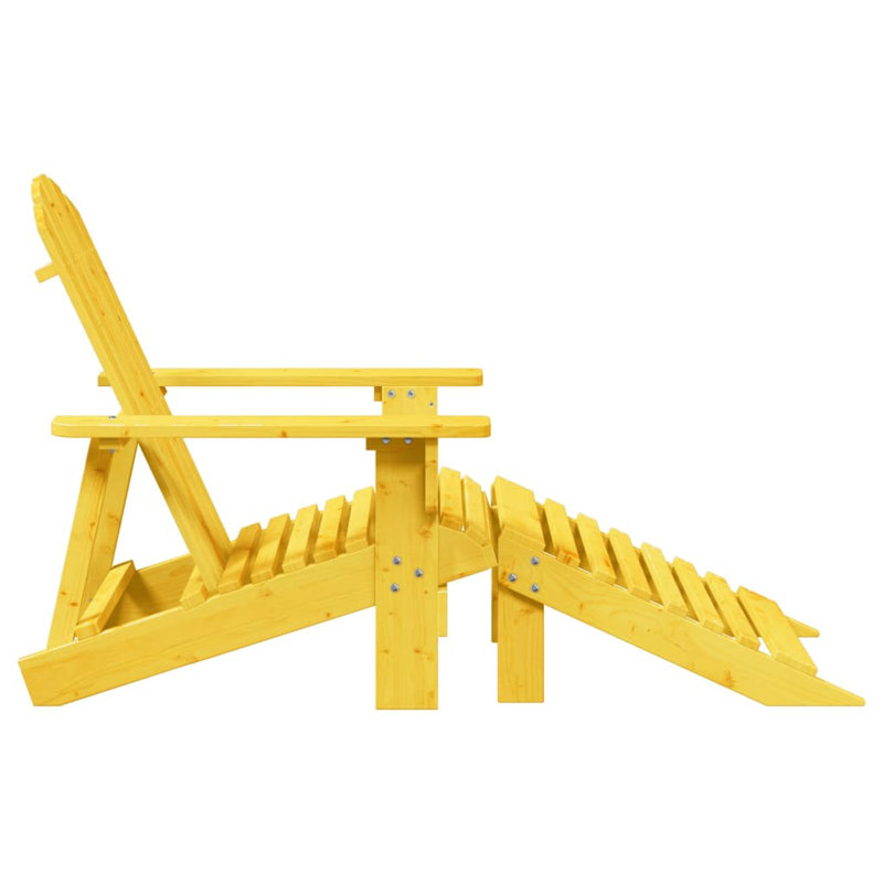  Chaise Adirondack en bois de sapin massif jaune moyen ergonomique