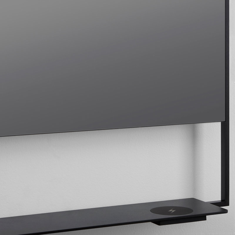 Castore 32" Matte Black Square LED Bathroom Vanity Mirror