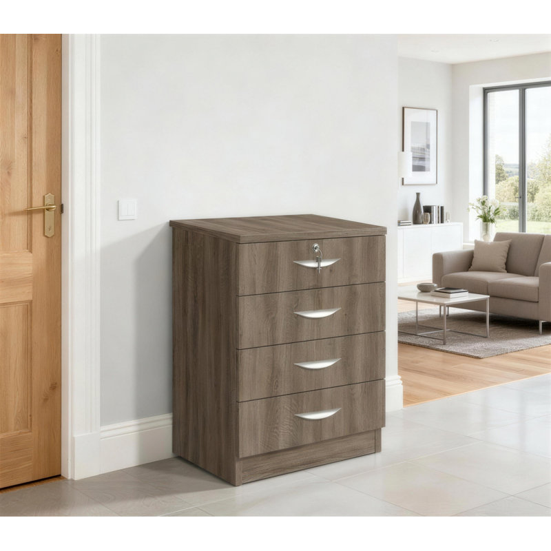 Bremble 4 -Drawer Storage Cabinet, Grey Nebraska