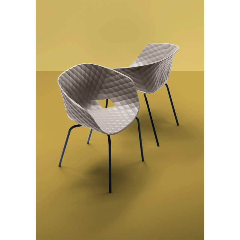 Chaise UNI-KA, Noir, Blanc