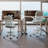 Sweetcrispy Drafting Tall Office Chair Ergonomic High Desk Chair with Flip-up Armrests-425970525-425970524