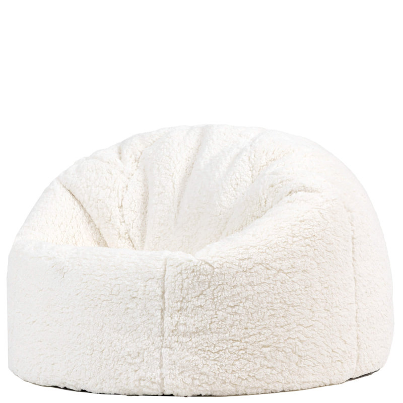 Kids Kingston Teddy Fleece Classic Bean Bag, Beige