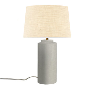 Luminance - Tower Ceramic Portable Lamp - White Crackle - Cream