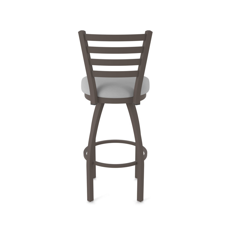 Jackie Swivel Stool, Bronze, Vinyl-Canter Folkstone Gray, Counter Stool (25" Seat Height)