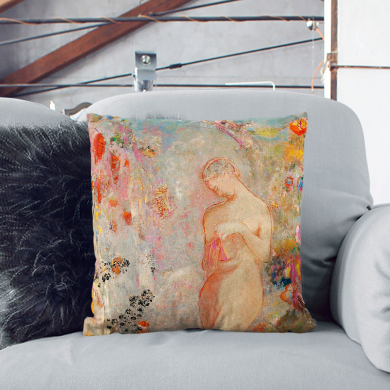 Pandora Vol.1 by Odilon Redon Scatter Cushion with Filling, 40cm H x 40cm W x 15cm D