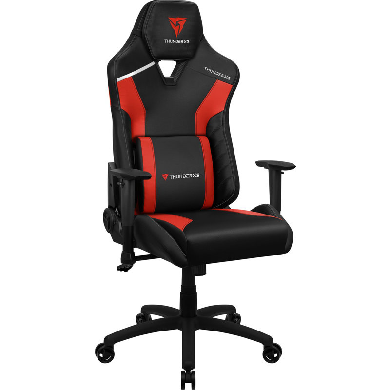 ThunderX3 Adjustable Reclining Ergonomic Swiveling PC & Racing Game Chair in Red/Black