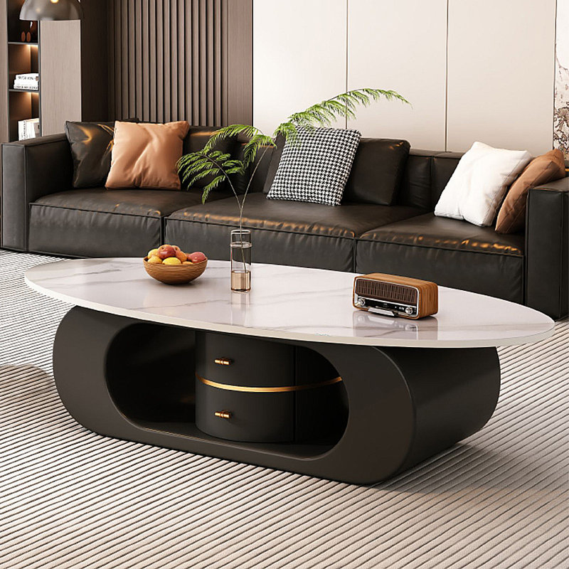 Table basse Italian Light Luxury, H 16,54 po x L 55,12 po x l 23,62 po