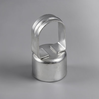 Capuchon de rail de clôture à œillets en argent galvanisé à mailles losangées, utilisation pour poteau de diamètre extérieur de 1-7 / 8 po et rail supérieur de 1-5 / 8 po, capuchon de boucle, pièces de clôture à maillon de chaîne, quincaillerie pour barrière, poteau, simple