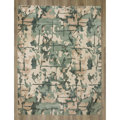 Hand Tufted Wool/Tencel Area Rug