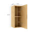 BOI 12" Wall-Mounted Floating Striped Bathroom Vanity Side Cabinet With A Door And A Shelf, , Corolla Oak Woodgrain Colour