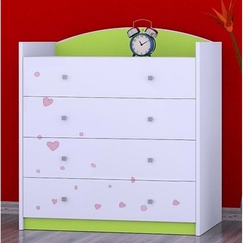 Newfolden Kids 4 - Drawer Chest, Green