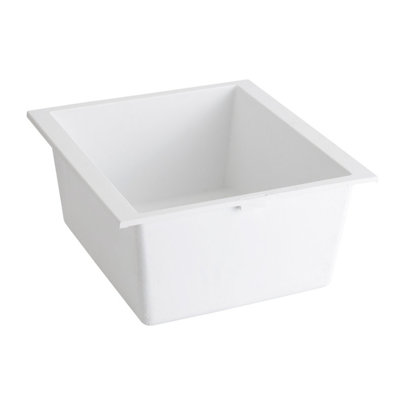 Holcomb 16" L Undermount Kitchen Sink, Cloud White