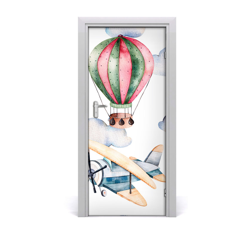 Balloons And Airplanes Door Decal