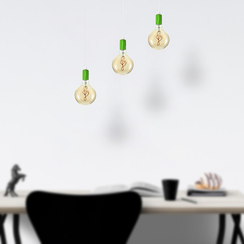 Llovani 3 - Light Kitchen Island Pendant, Green