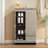 Shoe Storage Cabinet with Elegant Decor Mirrored