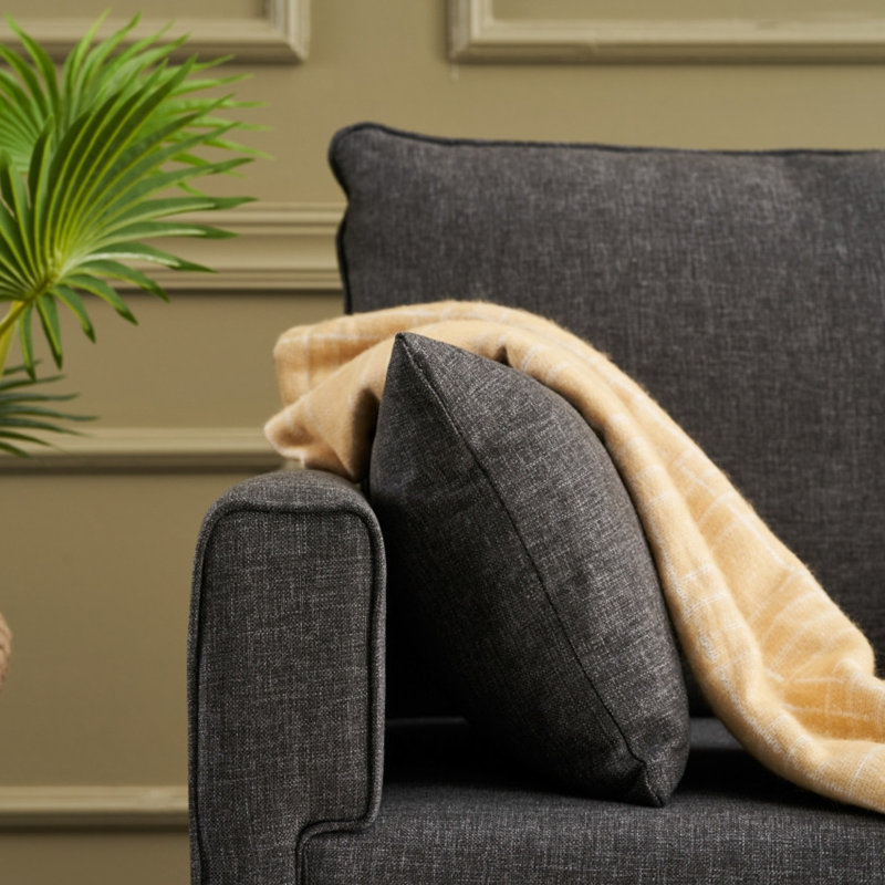 Canapé Wylandville, 100% polyester anthracite, 33,5 po H x 69,7 po L x 31,9 po P