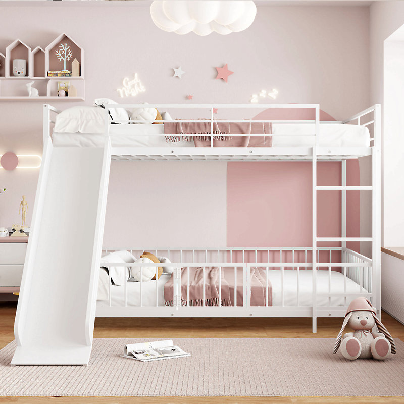 Loft Bed With L-Shape Desk And Wardrobe, Full XL, White