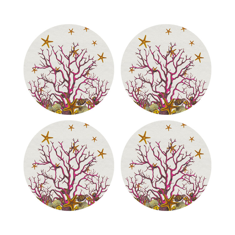 Napperon Coral Reef, Rose blanc