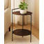 Table d'appoint en fer Benji en cuivre patiné contemporain foncé