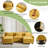 Praylow 120" W Modular U-Shaped Sectional Sofa with Two Ottomans-1629724750