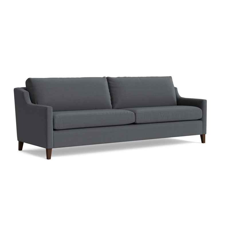 Gigi No Skirt 85 Sofa, Performance Linen - Charcoal, Sienna