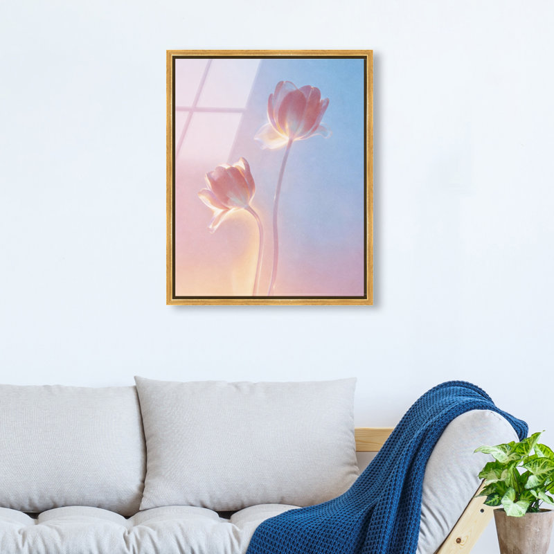 Iridescent Tulips High-Gloss Frameless Acrylic Glass Wall Art Floral & Botanical Print by Oliver Gal, Ready to Hang, 16 x 20