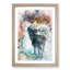 A Deer Stag Silhouette in Abstract - Picture Frame Painting Print-55629442-55629436
