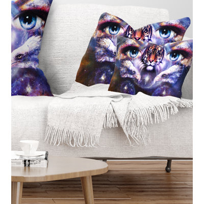 Coussin lombaire en eagles et femme de l’animal tiger