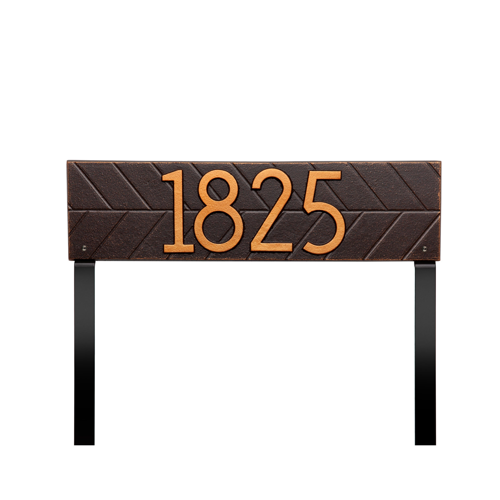 Mid-century Modern Herringbone Lawn, Oil Rubbed Bronze, Yes