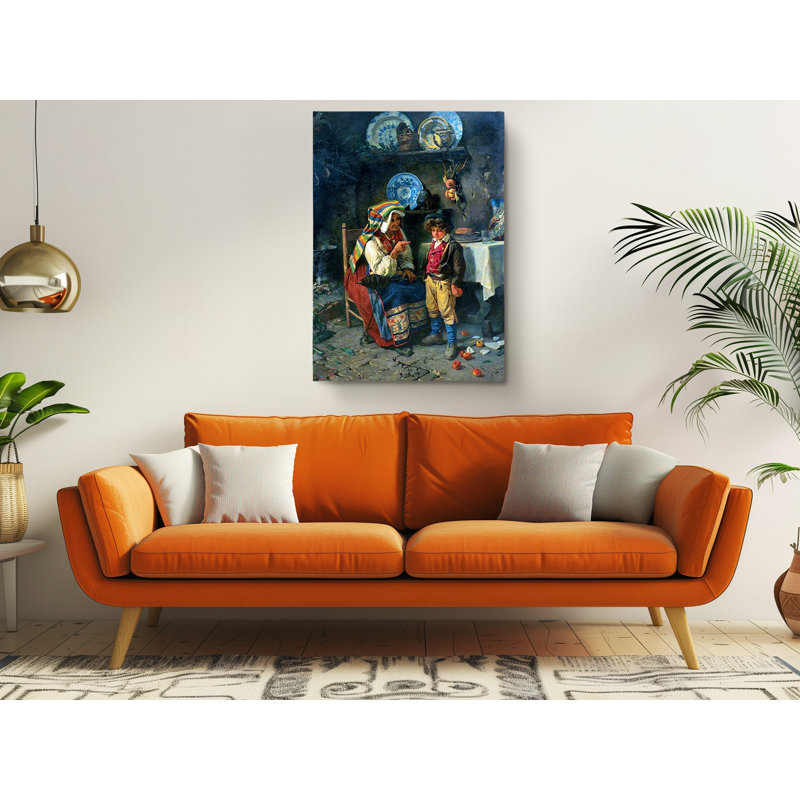 «Grandmother's Reprimand 1874» par Michele Cammarano, 30" H x 20" W