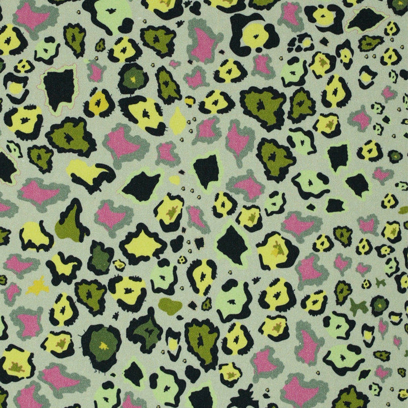 Leopard Lights Linen Fabric, Savannah