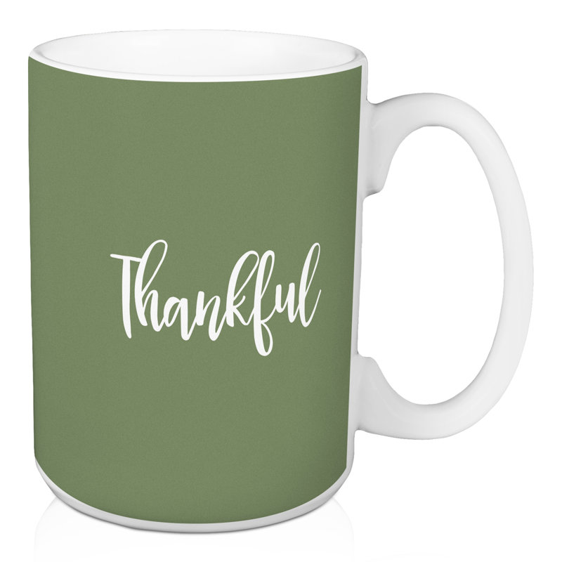 Grande tasse à café heureusement Noyes, Vert