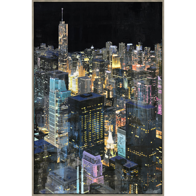 Starry Chicago II Painting by Sonia Noir