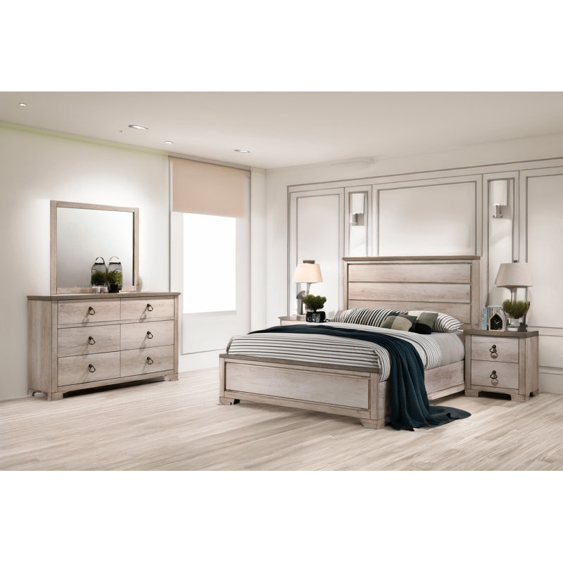 Ensemble de chambre à coucher 5-2 avec panneau Jonila, Très grand