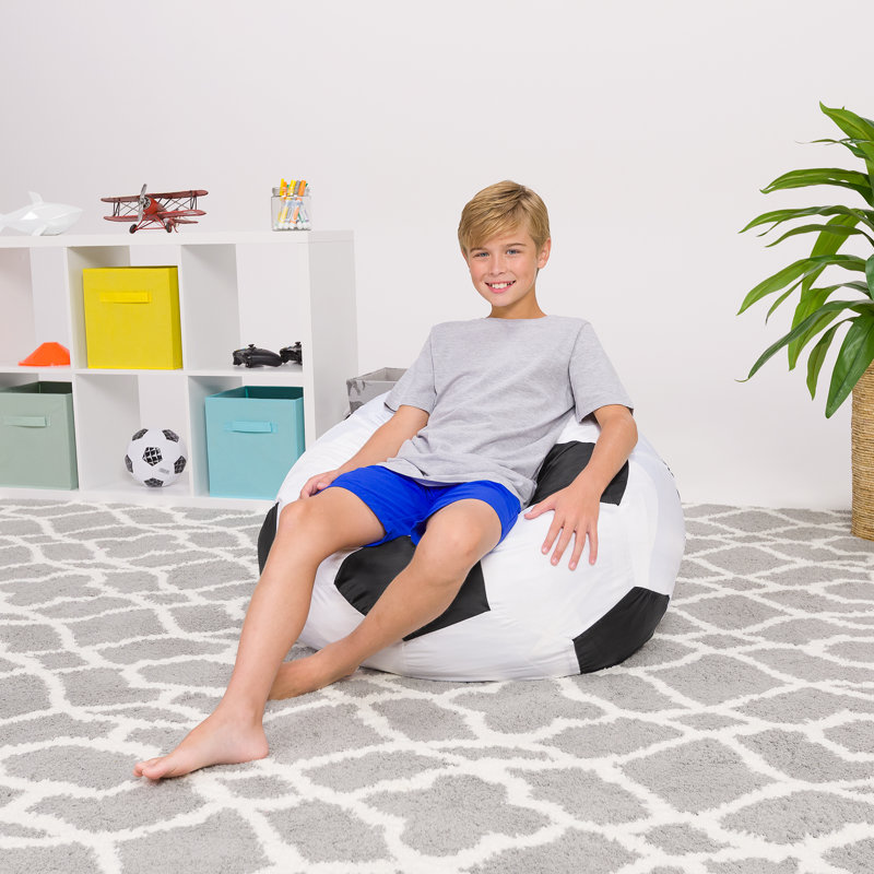 Bean Bag Chair for Kids, Teens, and Adults - Filled with Soft Beads, Includes Removable and Machine Washable Cover - Multiple Colors, Sizes and Fabrics including Soft Nylon & Canvas with Patterns