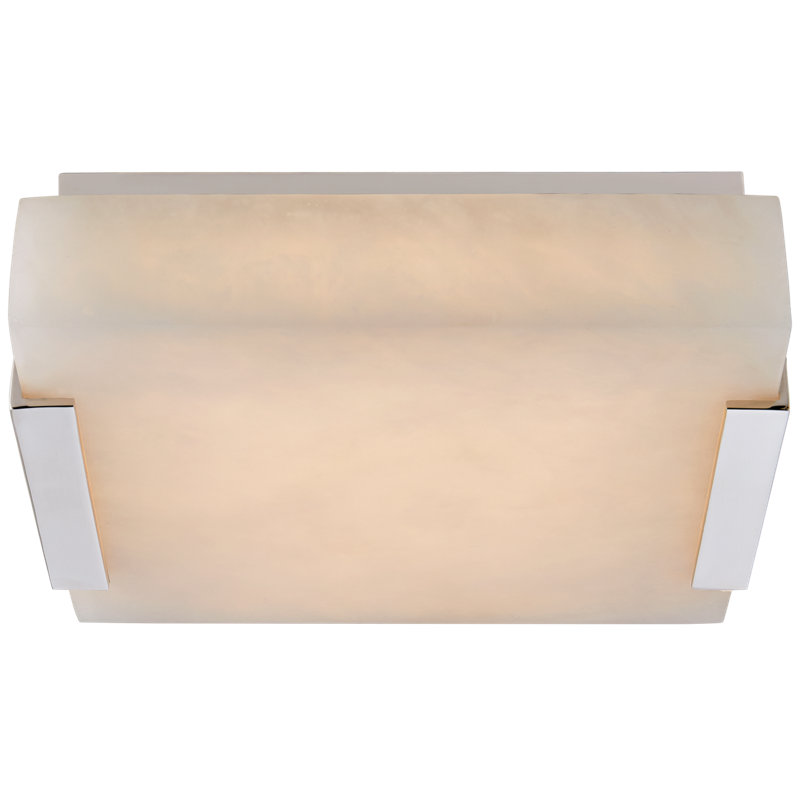 Kelly Wearstler Covet Medium Flush Mount, Polished Nickel, 2.75" H x 14.25" W x 14.25" D