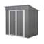 Remise de rangement extérieure en métal 6 pi x 4 pi pour porte de jardin verrouillable avec cadre de plancher