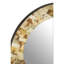 Neveah Round Framed Wall Mounted Accent Mirror in Brown