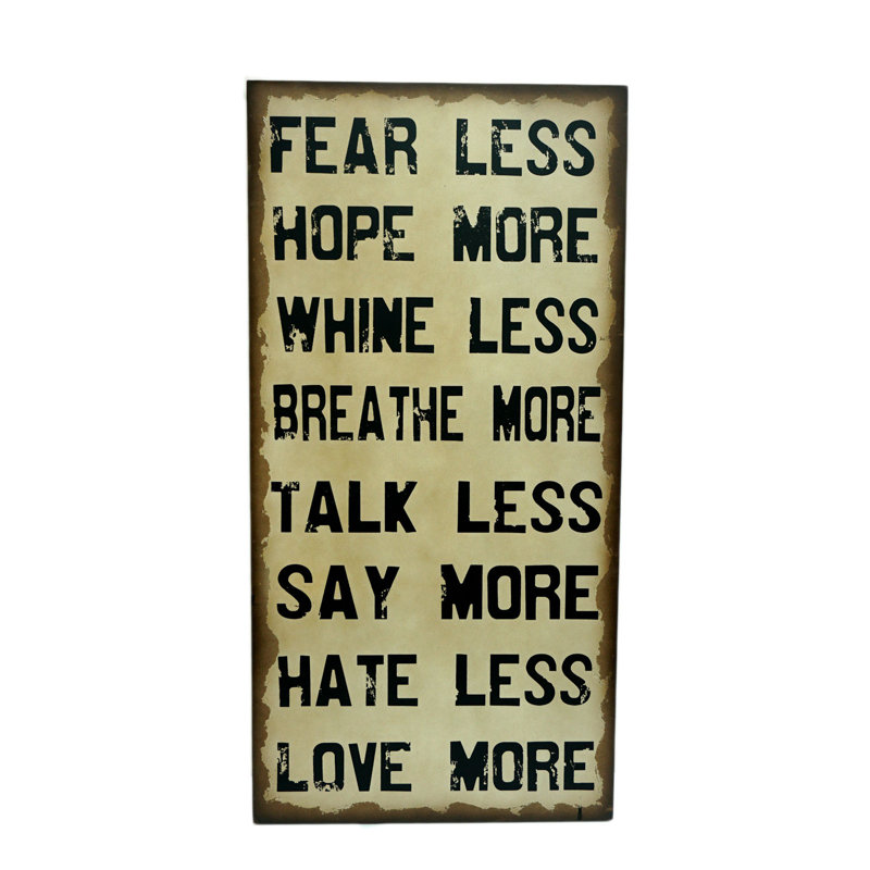 Décoration murale «Fear Less…»