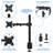 Mount-It! Full Motion Height Adjustable Single Monitor Arm Mount | Fits 13 - 32 in. TVs with C-Clamp