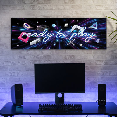 Picture, Game Console For Gamers - No Frame Panoramic Print on Canvas