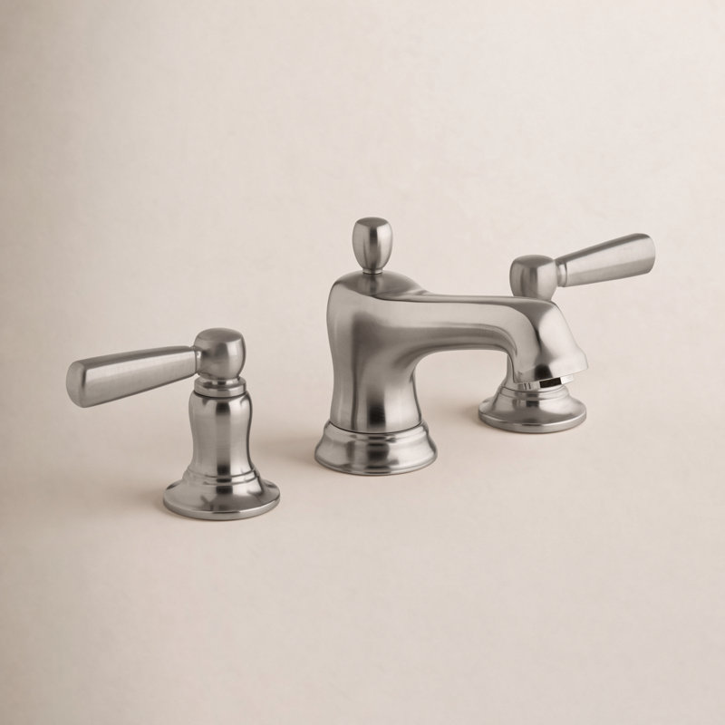 Bancroft Widespread Bathroom Faucet with Drain Assembly, Vibrant Brushed Nickel