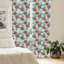 Panneau coulissant floral semi-diaphane avec passe-tringle-45985931