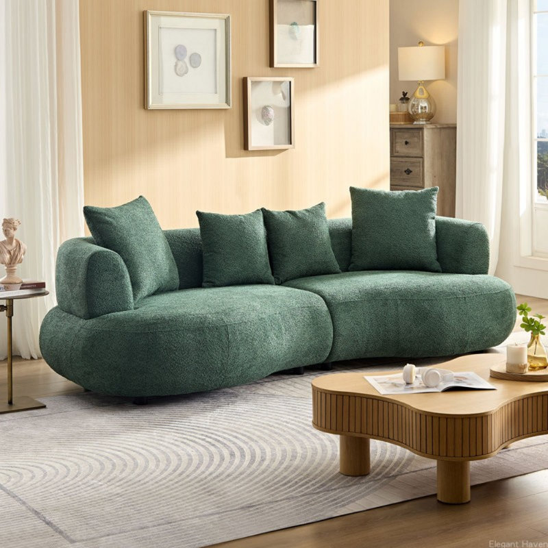 Canapé de style italien à lumière luxueuse, Vert