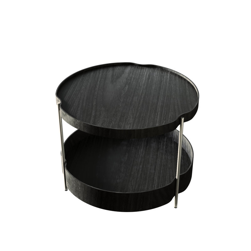Flow End Table, 18.1" H x 23.6" W x 23.6" D, Charcoal