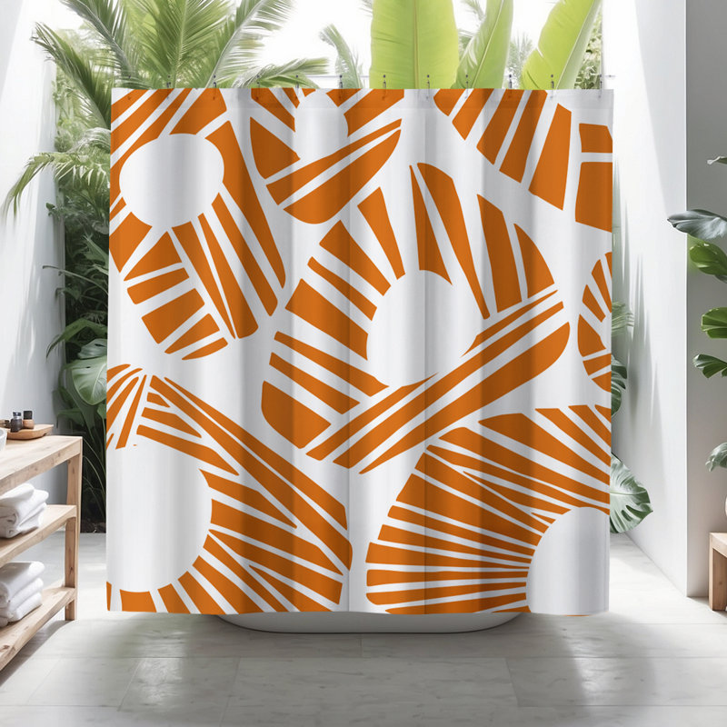 Coco Shower Curtain, Orange