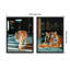 «Tiger in the City at Night», ensemble d'art mural sur toile par Michael Schauer