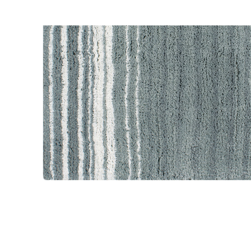 Griffie Plush 100 % Cotton Bath Rug, Single - 21" L x 34" W, Gray