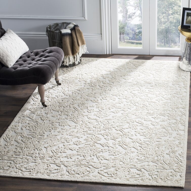 Marys Handmade Tufted Wool Ivory Area Rug