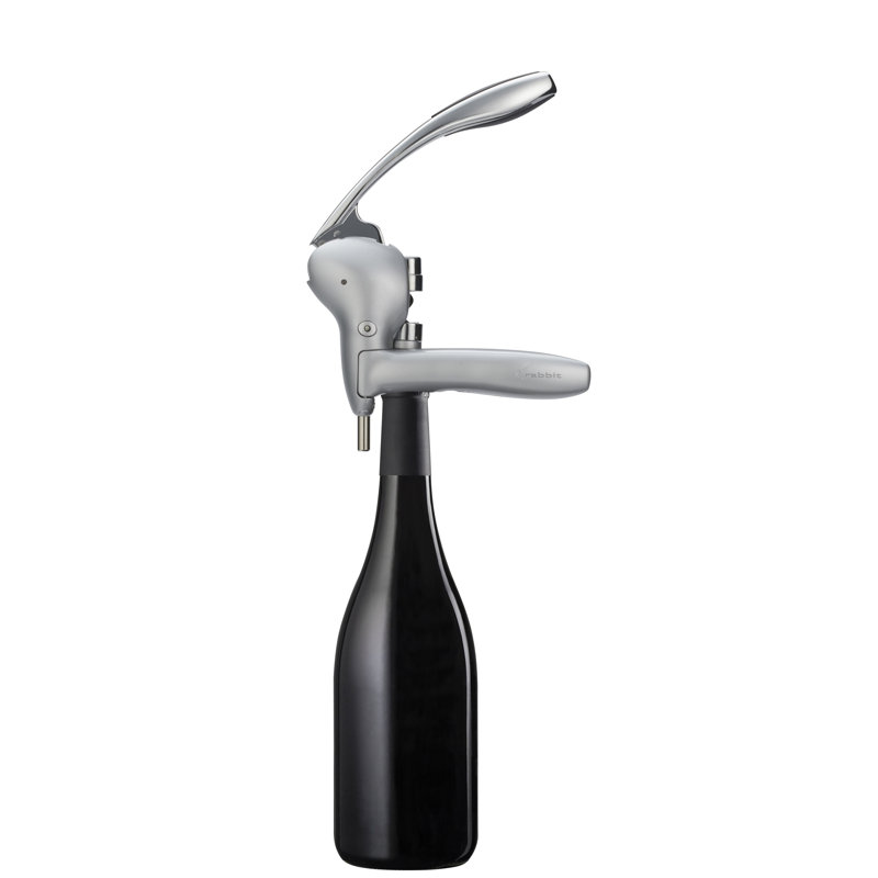 Silver Metal Lever Corkscrew Wine Opener Set